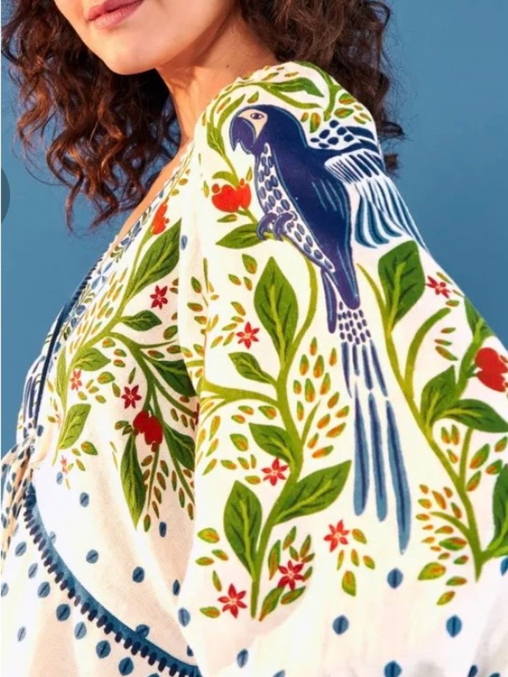 Farm Rio Macaw Flight Tiered Maxi Dress XS - Picture 5 of 14